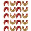 Drawup Nocking Points - Set di 20 clip in ottone per la manutenzione delle corde dell'arco, include strumento di installazione per archi ricurvi e composti - attrezzatura da caccia 0,5 cm (rosso)