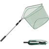 GWCYMYD Retino da pesca pieghevole con manico telescopico, retino da pesca in alluminio, per trota, carpa e pesca a spinning (1,5 metri)