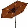 Generic LYGSWDB Ombrellone da Esterno Ombrellone da Esterno 8.2ft/2.5M Ombrellone da Esterno con manovella inclinabile Robusto ombrellone da Mercato a LED Solare per Piscina Coperta Ombrellone da Spiaggia da