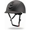 Xgdsnly Casco da Equitazione con Visiera Corta Resistente Casco da Testa Equitazione Regolabile Aerodinamico per, Titanio, L 58-62CM
