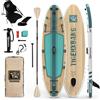 TIGERXBANG Tavola da SUP gonfiabile da 330 x 86 x 15 cm, set completo per adulti e ragazzi, iSUP extra larga, con set di accessori premium, verde Pandora