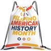 Generic Zaino con Coulisse Filipino American Heritage Month Borsa con Coulisse Grande capacità Sacchetta Sportiva Leggero Sacca da Palestra per Unisex Viaggi Scuola