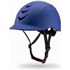 Qianly Casco da Equitazione con Visiera Corta Aerodinamico Casco da Testa Equitazione Regolabile Elegante per Cavalieri, Nero, L 58-62CM