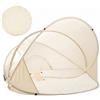 Ginwrek Tenda da spiaggia pop up, tenda da spiaggia per 3-4 persone, tenda istantanea da esterno, con borsa per il trasporto e tappetino, 130 x 130 x 110 cm
