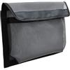 Durashmall Borsa portaoggetti in rete con retro adesivo, per attrezzi da pesca, attrezzi da esterno, organizer portatile da appendere per pareti della barca (nero)
