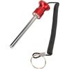 AMONIDA Perno per Pacco Pesi da Palestra con Sicurezza Migliorata e Cordino Anti-Perdita per Allenamento con i Pesi 1 unità (Rosso 8MM 80MM)