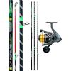 kolpo Combo Pesca Mare Surf Canna in Carbonio Mulinello e Filo da pesca surfcasting dalla spiaggia, moli, foce, scogliere