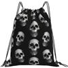 Generic Zaino con Coulisse Skull 03 Sacca da Palestra Leggero Sacchetta Sportiva Grande capacità Drawstring Backpack per Unisex Spiaggia Vacanze