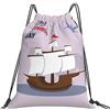 Generic Zaino con Coulisse Happy Columbus Day Borsa con Coulisse Grande capacità Sacchetta Sportiva Leggero Sacca da Palestra per Vacanze Spiaggia Unisex