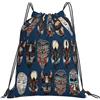 Generic Zaino con Coulisse African 06 Sacca da Palestra Pieghevole Borsa con Coulisse Impermeabile Drawstring Backpack per Spiaggia Viaggi Vacanze
