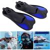 Qqmora Uomo Donna Pinne da Nuoto Pinne Regolabili con Tallone Aperto per Nuoto Immersioni Snorkeling Silicone Blu S, M, L, XL (XL)