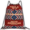 Generic Zaino con Coulisse Native American Heritage Month Sacchetta Sportiva Pieghevole Borsa con Coulisse Impermeabile Drawstring Backpack per Spiaggia Unisex Vacanze