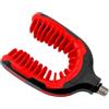 ZUZZEE Testa di appoggio per canna da pesca, pinza per filettatura da 3/8 pollici, per canna da pesca alla carpa, supporto antiscivolo in morbido TPR (rosso)