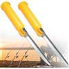 Generic 2 supporti per canna da pesca a terra, picchi di sabbia per pesca in surf, supporto in acciaio inox resistente, supporto pieghevole portatile per canna da pesca con slot per riporre fiumi, laghi, rive