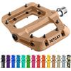 JETCAT Pedali MTB Flat - Pedali MTB Flat, Pedali bici for BMX/MTN/Road/Gravel/EBike, Pedali BMX, Pedali piattaforma, Ricambio bici adulti e bambini - Viola 9/16