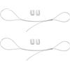 DOITOOL 2 Pezzi Corda per Rete da Basket Accessorio per Canestro in Filo d'Acciaio Resistente e Facile da Installare Adatto a Scuola e Uso Esterno e Adulti