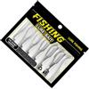 NexRen Galleggiante T-tail esca morbida fatta di materiale Tpr con fiocchi olografici e forte aroma di gamberetti per fiume e lago pesca multicolore 6 Pack 6 centimetri Dimensioni (bianco)