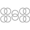 Mikikit Rondelle per Pedali Bicicletta Struttura Ammortizzante Spessore 1mm 10 Pezzi in Metallo Argento e Design Antiscivolo per Bici Pieghevoli