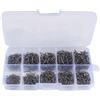 ZUZZEE Set di ami da pesca assortiti in acciaio al carbonio, kit di ami da pesca a mosca con scatola di plastica per pesca alla carpa, trota, spigola (100 per scatola)