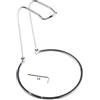 Drawup Supporto per mulinello da pesca in acciaio inox, per modelli 1000-12000, supporto per attrezzatura da pesca, organizer per garage, argento, L (argento L)
