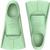 Xisnuient Pinne Corte da Nuoto in Silicone per Bambini e Adulti, Pinne Allenamento per Piscina, Snorkeling e Immersioni, per Principianti, Potenziamento Muscolare Gambe (Verde chiaro,X-S)