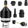 CUVZORA Adattatore universale per valvola Sup, 4 ugelli di gonfiaggio inclusi, pompa rapida e sicura per paddle board, kayak, barca gonfiabile, boe e attrezzature nautiche