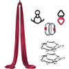 Generic Amaca aerea da yoga, amaca ad aria per yoga e danza acrobatica, kit altalena per yoga aereo, con materiale di seta resistente, per allenamento a casa e lezioni di yoga