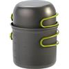 Qqmora Set di Pentole da Campeggio Compatto in Lega di Alluminio con Manico Pieghevole per Sopravvivenza All'aperto, Leggero, Vaso Piccolo 4,8