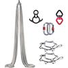 Generic Amaca aerea da yoga, amaca ad aria per yoga e danza acrobatica, kit altalena per yoga aereo, con materiale di seta resistente, per allenamento a casa e lezioni di yoga