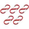 ReachMall Moschettone di bloccaggio in lega di alluminio portachiavi clip per zaino campeggio escursionismo accessori rosso 50 mm