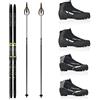 Fischer Set sci di fondo ORBITER classico + attacchi + scarpe + racchette (L (184 cm di lunghezza - per 80-94 kg))