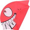 SEWOART Cuffia da Nuoto in Silicone a Forma di Pesce e Squalo, Design Elastico e Leggero, per Festa Estiva in Piscina, Colore Rosso