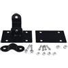 Caswynlife Supporto fisso per cestino della bicicletta, staffa di montaggio in acciaio resistente, clip di fissaggio per filo anteriore su scooter, strada, MTB, accessorio pieghevole per bicicletta, nero, 9 cm