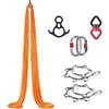 Generic Amaca aerea da yoga, amaca ad aria per yoga e danza acrobatica, kit altalena per yoga aereo, con materiale di seta resistente, per allenamento a casa e lezioni di yoga