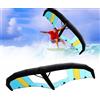 Generic Ala gonfiabile da surf, leggera e portatile, con finestra, per windsurf, attrezzatura per sport acquatici, attrezzatura per kite surf, adatta per canottaggio