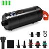 Mojimdo Pompa SUP Elettrica Cordless, Gonfiatore Ricaricabile 12 PSI con Auto-Spegnimento, Display Digitale e 7 Adattatori, Pompa Portatile per Tavola da SUP, Kayak, Gommone e Tenda da Campeggio