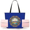 DUWAA New Hampshire State Flag Print Bag per le donne Borsa a tracolla Yoga Bag Facile da piegare Laptop Shopping Bag Borsa sportiva per i viaggi