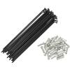 INFINAUTO 14G J Bend Raggi per Bicicletta 14G Lunghezza 125mm Raggi Ruota Bici con Nipplo per Ruote MTB Raggi Neri in Acciaio 45 36 Set