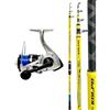Kolpo combo pesca surfcasting con canna da pesca telescopica 180 gr+ mulinello e filo