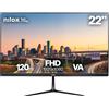 Nilox Monitor Led 21'' Nilox NXM22 Fhd 1920x1080 5ms Classe F Nero [NXM22FHD1201]
