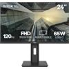 Nilox Monitor Led 24'' Nilox NXM24REG12065 Fhd 1920x1080 4ms Classe E Nero [NXM24REG12065]