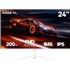 Nilox Monitor Led 23.3'' Nilox NXM24FHD2001 IPS Fhd 1920x1080 1ms Classe F Bianco [NXM24FHD2001]