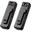 Generic Videoregistratore sportivo Ultra HD 1080P 2-in-1 audio e video con anti-shake per attività all'aperto, ciclismo, escursionismo, 7,5 x 2,5 x 1 cm, formato tascabile, nero (2 pezzi)