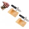 Angaekkot Morsetto per aprire ostriche, pelapatate ostriche, pelapatate in legno, Oyster Clamp, strumento di protezione per le mani per aprire frutti di mare e crostacei, clip per ostriche (2 pezzi)