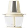 Guzzini, Sous Chef, Tritatutto con Bowl in Vetro da 1L, Lama Doppia in Acciaio Inox, Materiale Bio-Based, Tappetino in Silicone Antiscivolo (Cream)