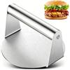 Kezidhp Pressa per Hamburger, Smash Burger Press 6.2 pollici tonda, accessorio barbecue in acciaio inox per piastra, facile da pulire, per bistecca, macinato e griglia