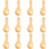 Duories Piccoli cucchiai legno,mini cucchiaini caffè,gelato,sale,tè,zucchero,sale,marmellata,senape,spezie,cucchiai di legno per cucina,olio speziato,gelato,latte polvere,12 pezzi legno chiaro,8x3,6 cm
