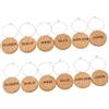 ABOOFAN 12 Pezzi Anelli Segna Bicchieri in Sughero per Calici di Vino con Fibbia Facile da Usare per Feste e Vacanze Decorazione Originale per Bridal Shower