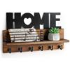 Bibykivn Portachiavi da Parete in Legno - Appendi Chiavi a Muro Vintage HOME Décoration con 6 Ganci Multifunzione per Ingresso, Corridoio, Ufficio