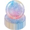 PHUNAT Piatti di carta sfumati rosa, confezione da 50, 17,8 cm, fiocchi di neve, forniture per feste invernali, Natale, feste di ghiaccio